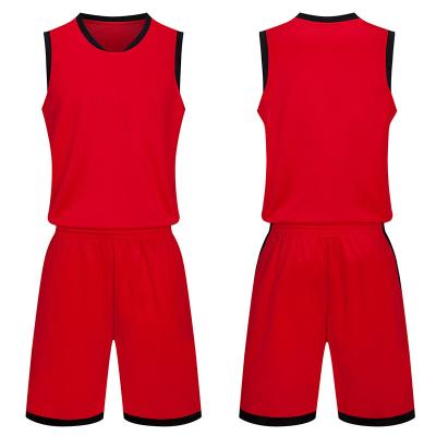 China Good Applic Emboridary Antibacterial Uniform Material Basketball Jersey For Kid Double Face Basketball for sale