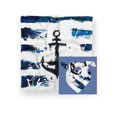 China Custom Screen Printed Brand Logo Handkerchief Bandana Sun Protection Cheap Custom 100% Cotton Printed Bandana for sale