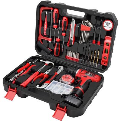 China Promotion Hot Selling Item 109pcs Hand Tool Set 12V Li-Ion Impact Drill Household Te koop