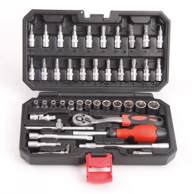 China Motobike Repair Tool Set 47pcs Socket Bits Hot Selling Hand Tool Set 24.5*12.5*4.5CM à venda