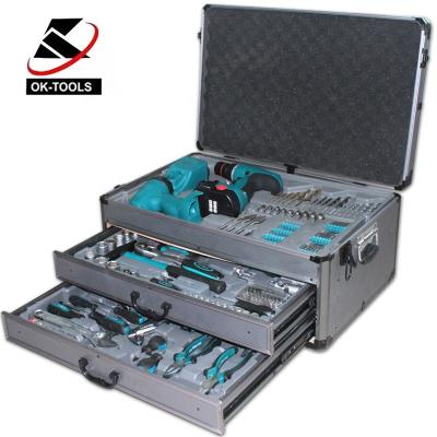 China P9010D-3S Aluminium Power Tool Set  Box Cordless Power Drill Power Tool Kit for sale