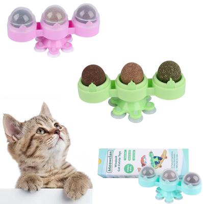 China 2023 New Arrival Stocked 3 in 1 Cat Catnip Wall Ball Licker Mint Ball Relieve Stress Cat Toy Catnip Ball for sale