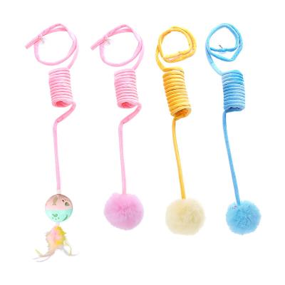 China Wholesale Cat Toys Plush Spring Hanging Door Stored Interactive Pet Toys Cat Teaser Training Toy for sale