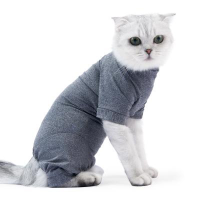 China Customized Logos Stocked Cat Recovery Suit Pet Cat Quadruped Soft Breathable Anti-Rejection Changing Clothes for sale