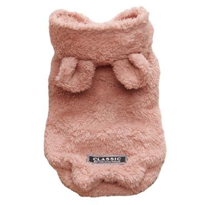 China Wholesale Stocked Dog Clothes Warm Dog Cat Hoodies Plush Cute Winter Sweater For Small Puppy Pets for sale