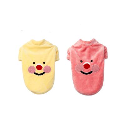 China Customized Stocked Funny Pet Clothes Autumn And Winter Plus Velvet Sweater Dog Winter Pet Clothes for sale