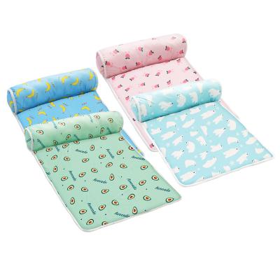 China Cartoon Cooling Dog Cooling Mat Square Pet Soft Slip Dog Bed 100% Foldable Ice Non Protection for sale