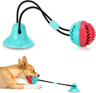 China Hot Sale TPR Material Dog Chew Rope Stocked Toys with Puzzle Treat Food Balls Dispensing Dog Toy for Aggressive Chewers for sale