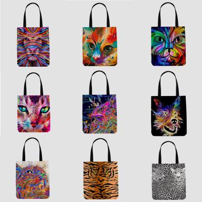 China Image Animal Grocery Camouflage Luxury Design Customized Eco Friendly Folding Shopping Tote Bag for sale