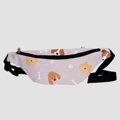 China 2021 Wholesale Cosmetic Cangurera Water Proof Sports Bags Running Dog Pattern Accessories Custom Belt Waist Bag For Ladies Men Tote Bags for sale