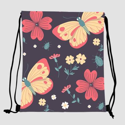 China Waterproof custom gym printed sublimation bimba y lola nylon drawstring bag polyester for sale