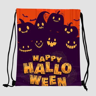 China Halloween logo sport promotional backpack custom wholesale waterproof mochila backpack drawstring bag for sale