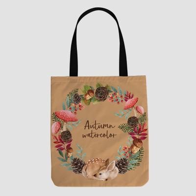 China Fashion Custom Promotional Thanksgiving Day Wholesale Canvas Foldable Nylon Reusable Tote Bag for sale