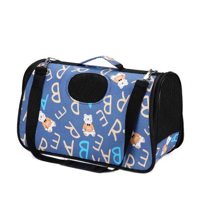 China 2021 Viable Newcomers Design Cute Dog Waterproof Wholesale Fashion Pattern Travel Pet Leather Carrier Bag for sale