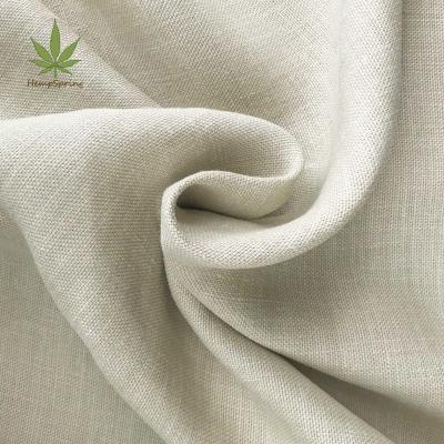 China Anti-bacteria HempSpring High Quality Organic Hemp 55% Cotton 45% Linen Fabric Hemp Fabric for sale