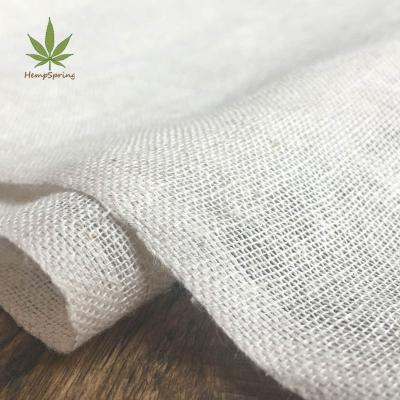 China Anti-bacteria HempSpring Organic Hemp Muslin Woven Hemp Fabric For Shirt And Home Textile Shopper 55%hemp 45% Organic Cotton 1 for sale