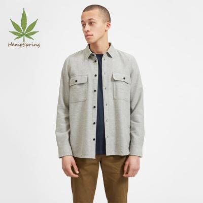 China HempSpring Hemp Denim Jacket High Quality Men's Breathable Hemp Jacket Natural Eco-Friendly Hemp Jacket For Men for sale