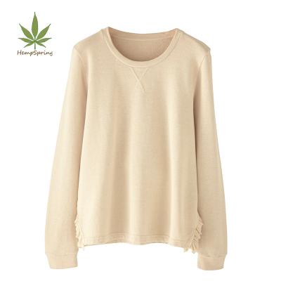 China HempSpring Breathable HempSpring Cotton Sweatshirt Women Hoodies Sweatshirt Hemp Sweater For Women for sale