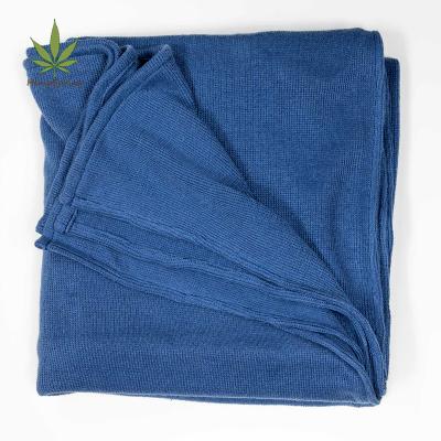 China Plain HempSpring Hemp Bed Blanket Hemp Throw Blanket Knit Blanket Knit Ribbed Sheets for sale