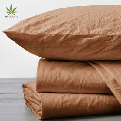 China High Quality Natural HempSpring Summer Bedding Set Cotton Hemp Sheets Quilt Pillowcase Nondisposable Organic Bedspread Coverlet for sale