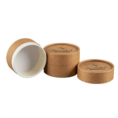 China Recycled Materials Cylinder Containers Coffee Tea Food Container Custom Biodegradable Paper Packaging for sale