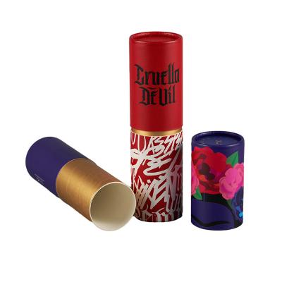 China Recycled Materials Luxury Custom Perfume Bottle Cosmetic Colorful Printing Tube Containers Paper Tube Packaging for sale