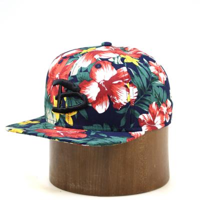 China COMMON High Quality Flat Custom Sublimation Embroidery Flat Bill Sports Hats 3D Floral Snapback Hat for sale