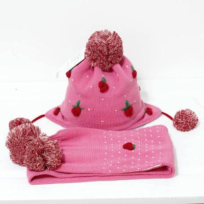 China COMMON walmart winter hats mom baby wknitted women winter hat and scarf set winter knitted pom pom beanie hat for sale