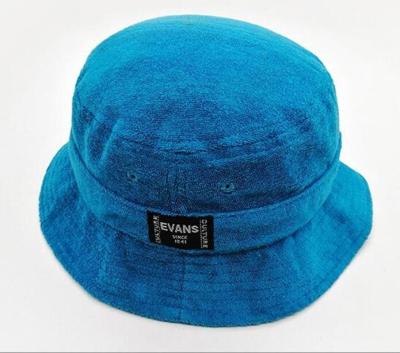 China Custom Character Kids Denim Wide Brim Terry Towel Sun Protection Bucket Hat for sale