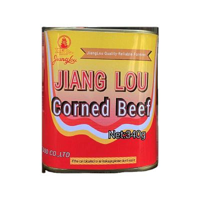 China No Artificial Colors Corned Beef Canned Food Meat 340g Capacity Halal Factory Supply Easy Open for sale