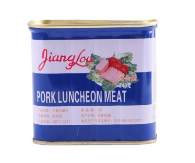 China No Artificial Colors Boxed Healthy Food 340g Pork Luncheon Meat Wholesale No Artificial Colors Factory Supply for sale