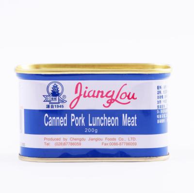 China Artificial Color Does Not Ready To Ship Pork Luncheon Meat Canned Food China Factory 200g*48 Easy Open Way Order for sale