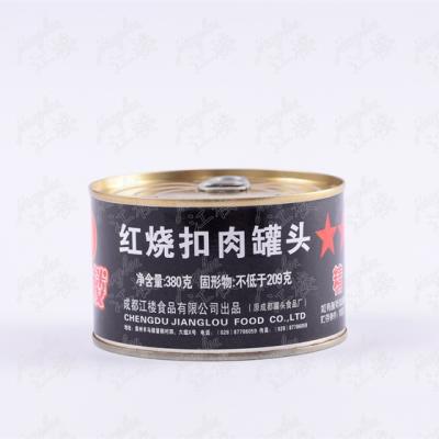 China Artificial Color Does Not Wholesale Canned Cooked Pork Sliced ​​Long Storage Span Food Meat 380g All Prepared for sale