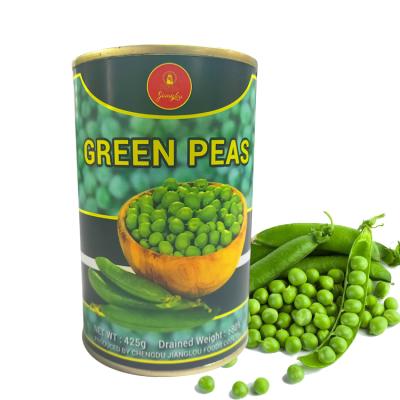 China Artificial Color Better Not Canned Peas Custom Order Vegetable Round Tin Can 425g*24 Long Storage Healthy Span for sale