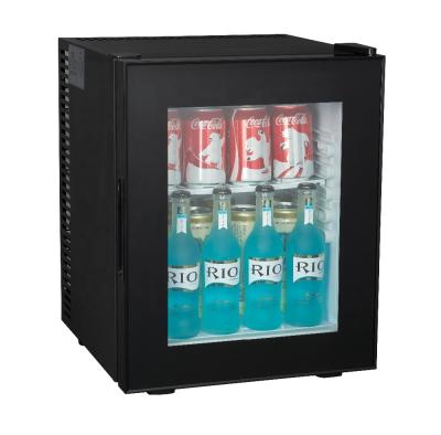 China SC-28SA 28L THERMOELECTRIC showcase, 28L mini hotel fridge with glass door, 28L glass door minibar for sale