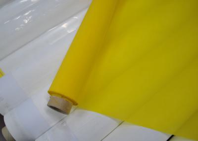 China 158 Micron 47T Polyester Mesh Fabric For Ceramic Printing , White / Yellow Color for sale