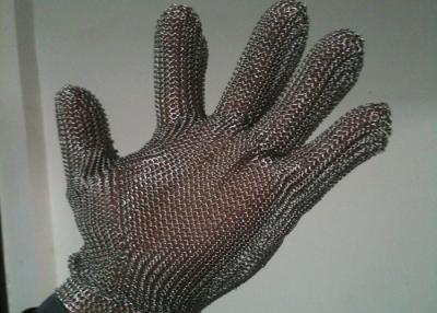 China Stainless Steel Cut Resistant Gloves , Oil Resistance Steel Mesh Cutting Gloves for sale