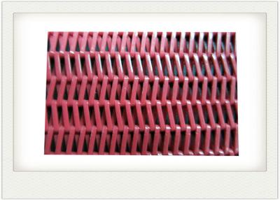 China Red Polyester Mesh Belt With Spiral Conveyor For Food Dryer / Sludge Dewatering for sale