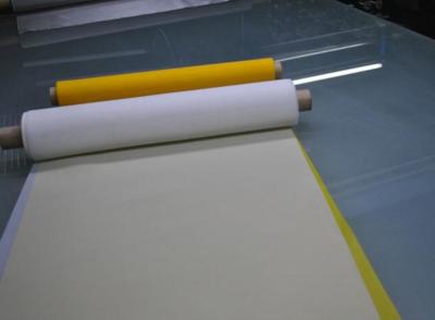 China 150 Micron White Polyester Printing Mesh With Plain Weave And Wear Resistance for sale