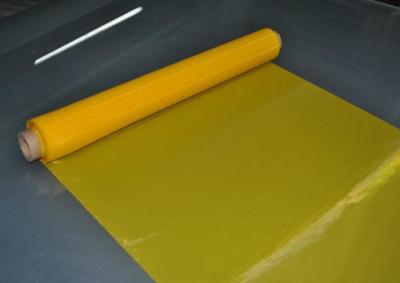 China 80T Yellow Polyester Silk Screen Printing Mesh For Textile Printing , 30-70m/ Roll for sale