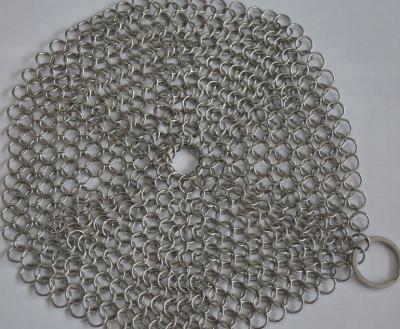 China Líquido de limpeza de aço inoxidável do hardware do ferro fundido da cozinha do purificador de 304 Chainmail 7 * 7 polegadas à venda