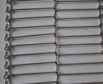 China SS Balanced Weave Belt , Spiral Wire Metal Mesh Belt For Food Conveyor for sale