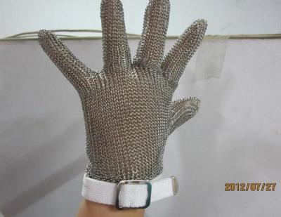 China S  Size White Chainmail Cutting Glove , Metal Mesh Safety Gloves Cut Resistant for sale