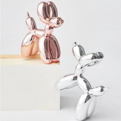 China Resin Balloon Dog Creative Home Decoration Pieces Plating Art Piece Sculpture Wholesale Nordic Living for sale