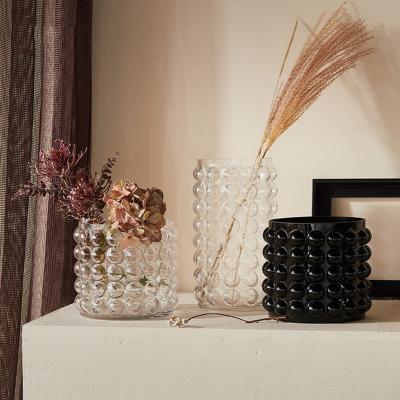 China Minimalist Minimalist Glass Vase Decoration Design For Home Decor Clear Vase for sale