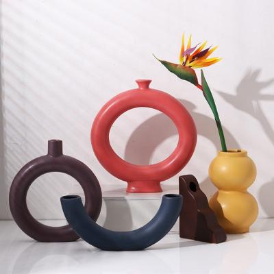 China Minimalist Nordic creative flower arrangement flower living room decoration flower vase home dry decoration for sale