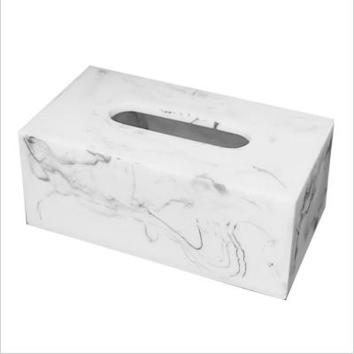 China Wholesale Custom Made Eco-Friendly Hotel Supplies Eco-Friendly High End Modern Stylish Ceramic Marble Box For Home And Hotel for sale