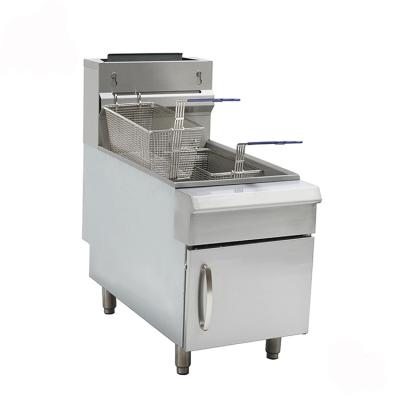 China Hotels Rebenet 35 lbs High Efficiency Gas Countertop French Fries Deep Fat Fryer CTF-3 for sale