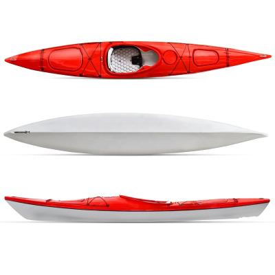 China Cheap ABS plastic canoe kayak with pedals sit in kayak with single pedals sea kayak for sale