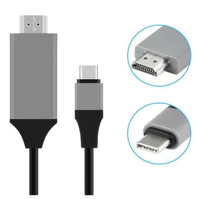 China HDTV USB 3.1 Type-c to HDMI Cable 4K for HDTV 1.8M Male Type-c to HDMI Male Adapter Cable for sale